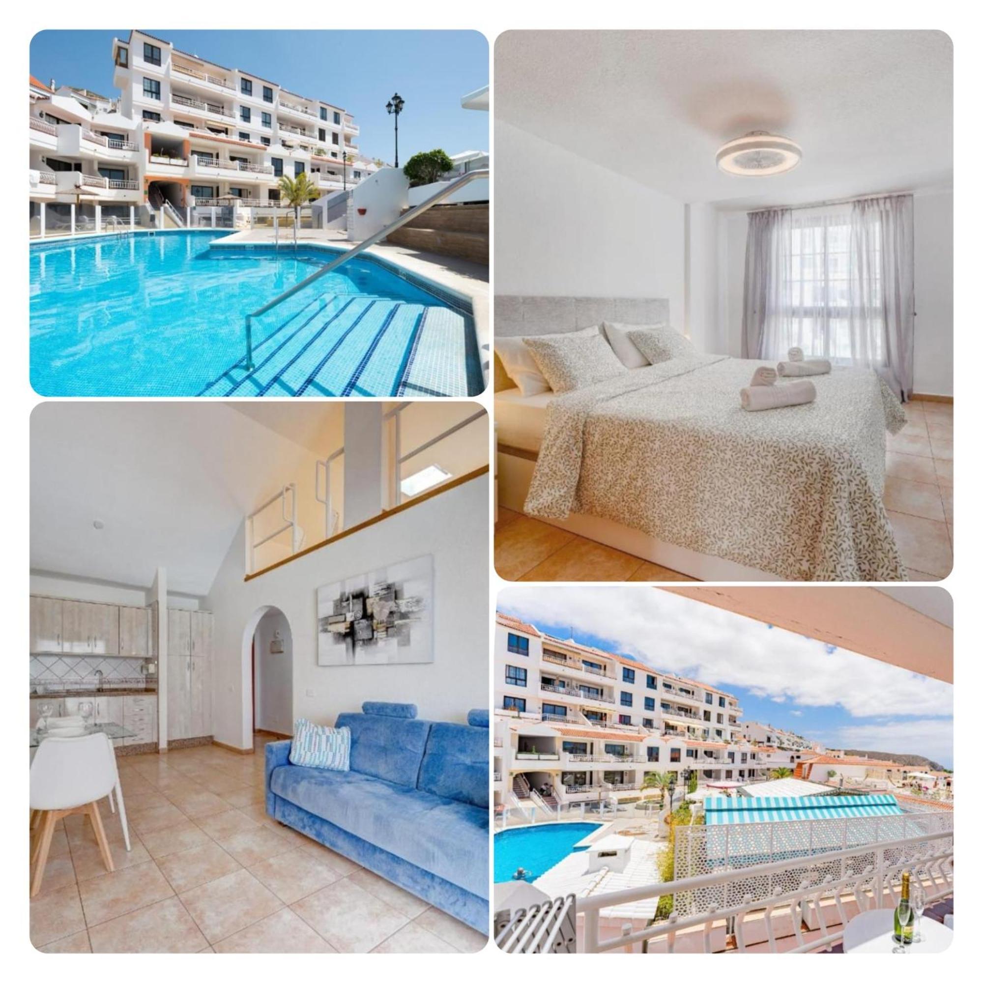 Pretty 1B Apartment In Diamantes 2, Heated Pool Лос Кристианос Екстериор снимка